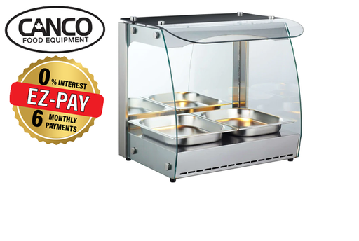 Canco RTR-1D Open Glass Display 22" Food Warmer