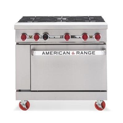 American Range AR-5 Natural Gas 36" 5 Burner Stove Top Range - Other Combinations Available - Omni Food Equipment