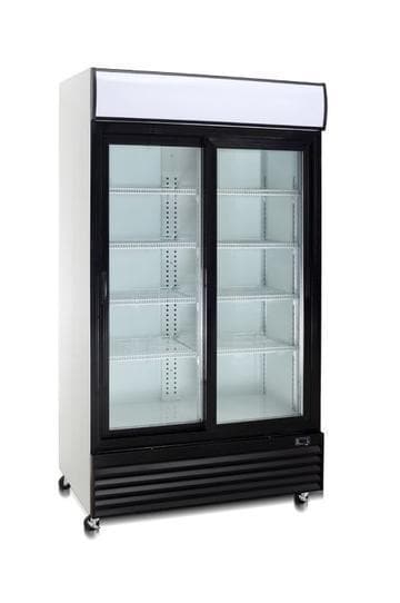 Coolasonic P600WA Double Door 37" Wide Display Refrigerator - Omni Food Equipment