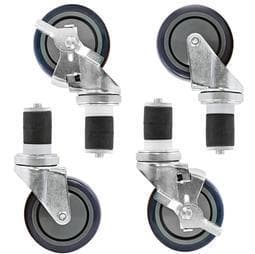 Omega 4" Casters For Stainless Steel Tables (Full Set) - Omni Food Equipment