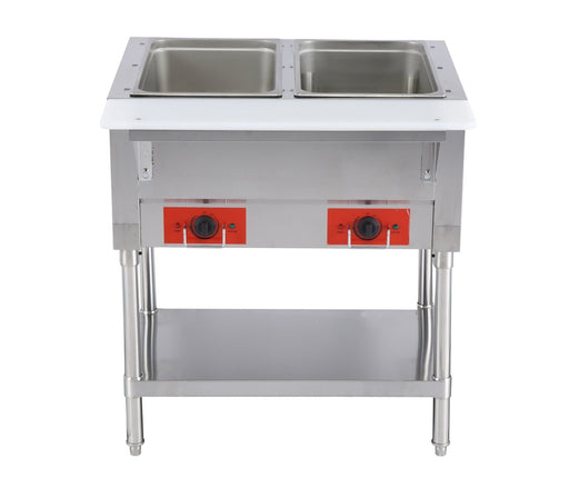 Omega FZ-06B Electric 2 Well Steam Table - 120V, NO WATER REQUIRED - Omni Food Equipment