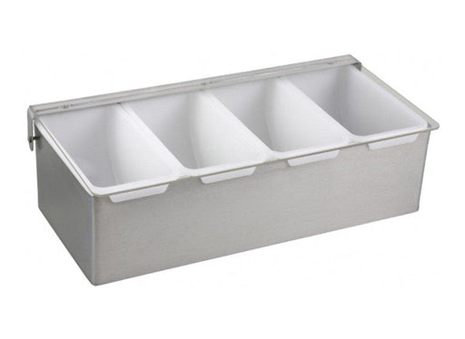 Winco Condiment Holder With Stainless Steel Base - Various Sizes - Omni Food Equipment