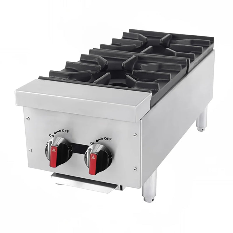BakeMax America BAFA2M-12 Commercial Countertop 12 Inch Manual Gas Hot Plate