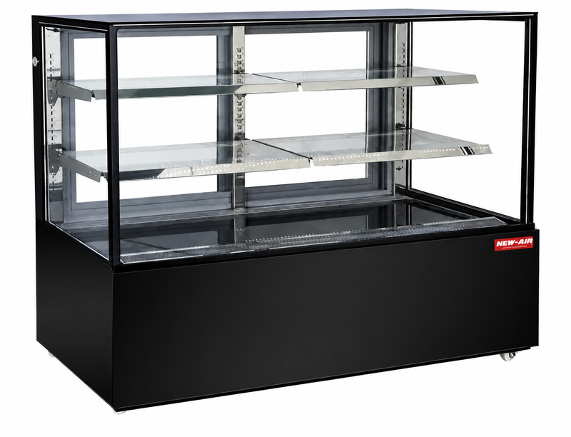 NEW AIR NDC-59-SG Commercial 59" Floor Model Refrigerated Square Display Case - 686 L / 24.2 Cu. Ft. - Ideal for Restaurants, Cafés & Bakeries