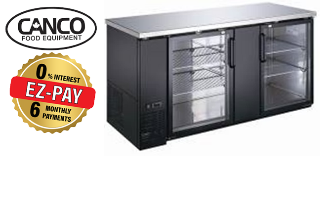 Canco BB-2869G Commercial 72" Double Glass Door Back Bar Cooler