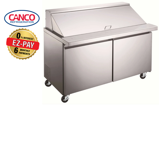 Canco SPM47-18 Double Door 47" Mega Top Refrigerated Sandwich Prep Table