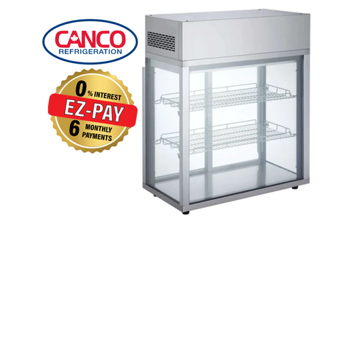 Canco RT-177L Counter Top 31.5" Four Sided Glass Sliding Door Display Refrigerator