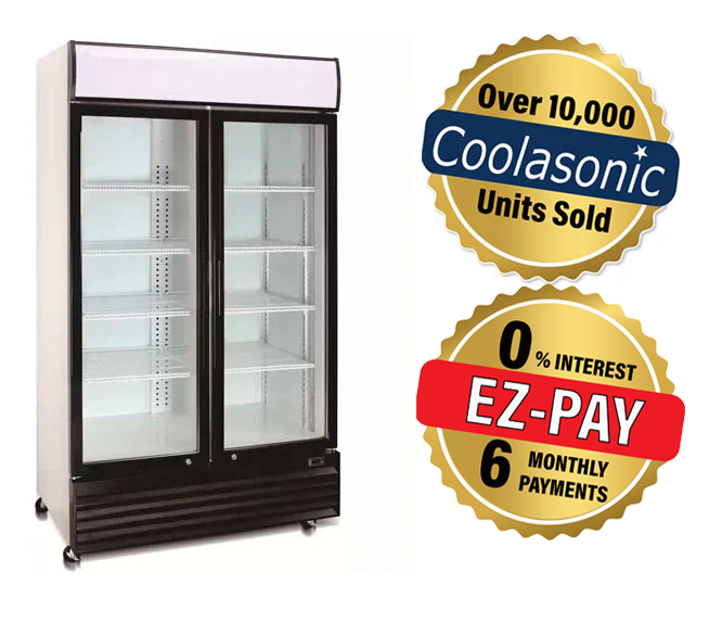 Coolasonic P1400WA Double Door 54" Wide Display Refrigerator