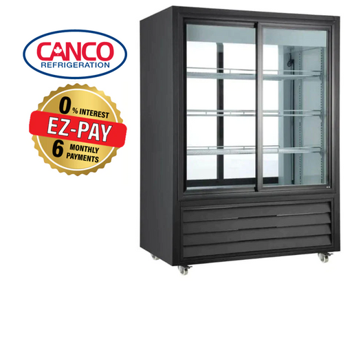 Canco RT-330L Double Sliding Door 39.5" Pass Through Display Refrigerator