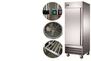 Interior shelves of Canco SSR-650 commercial refrigerator