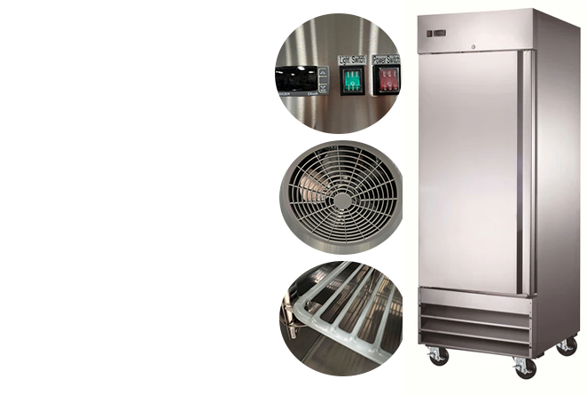 Canco SSF-540 Single Solid Door 29" Wide Stainless Steel Freezer