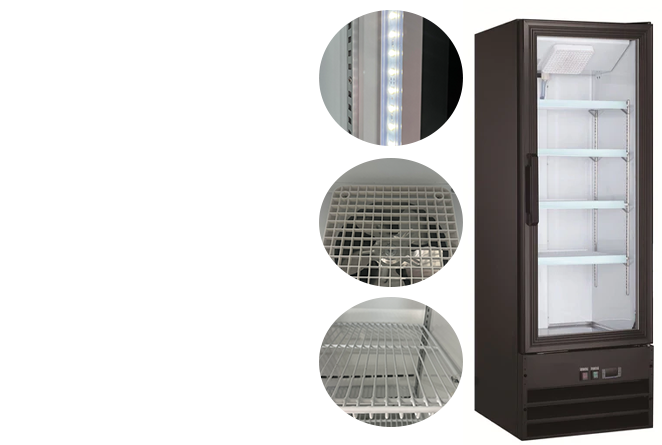 Canco MR-258 21.5" Single Door Display Refrigerator