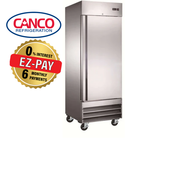 Canco SSR-650 Single Solid Door 29" Wide Stainless Steel Refrigerator