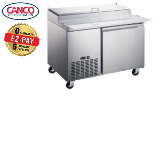 Canco PT50-6 Single Door 50" Refrigerated Pizza Prep Table