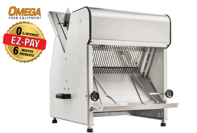 Omega 0.2 hp Electric Bread Slicer - 19 mm (3/4") Slicing Width - 240 loaves per hour - TT-D7BE-19