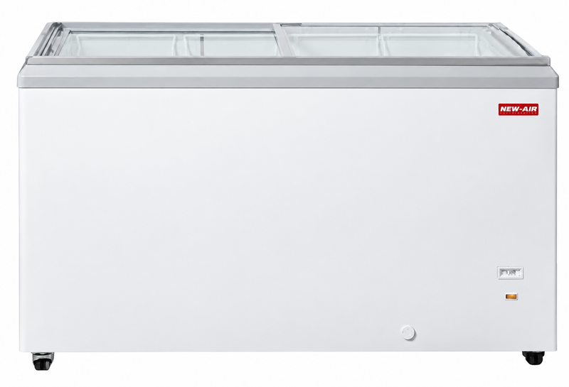 NEW AIR NIF-71-FG Commercial 41" Flat Glass 8.4 Cu. Ft. Ice Cream Freezer - Ideal for Restaurants, Shops, Convenience Sotres, Supermarkets and Cafeterias (71" Wide)