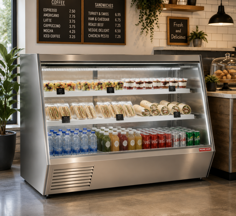 NEW AIR NDDC-72-GC 72" Commercial Deli Display Case 34.5 Cu. Ft. with Gravity Coil - Ideal for Restaurants, Cafés, Delis & Markets