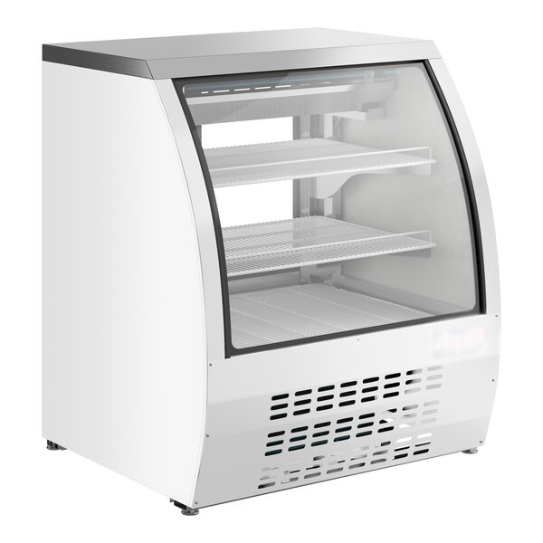 Canco DC-36B Curved Glass 36" Refrigerated Deli Case - White