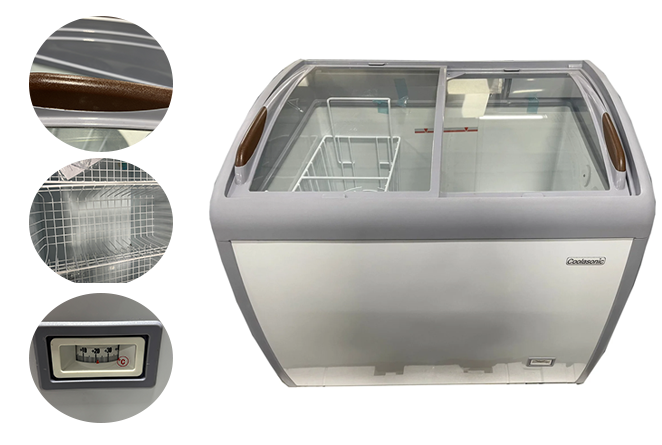 Coolasonic 260Y Double Door 39" Display Chest Freezer