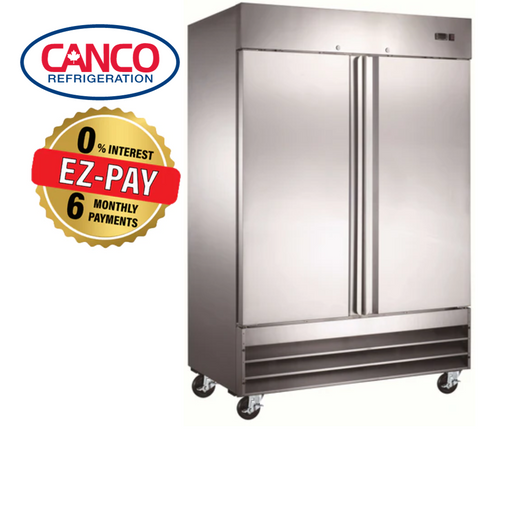 Canco SSF-1020 Double Solid Door 40" Wide Stainless Steel Freezer