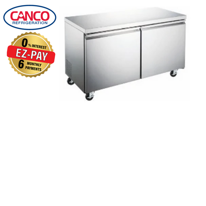 Canco WTR-36 Undercounter Stainless Steel Double Door Refrigerator