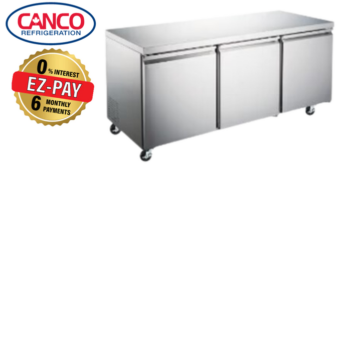 Canco WTR-72 Undercounter Triple Doors Stainless Steel Refrigerator