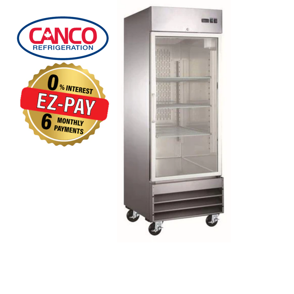 Canco SSGF-650 Single Glass Door 29" Wide Stainless Steel Freezer