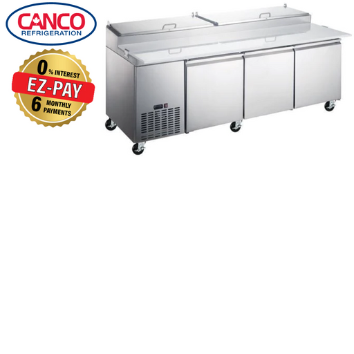 Canco PT92-12 Triple Door 92" Refrigerated Pizza Prep Table