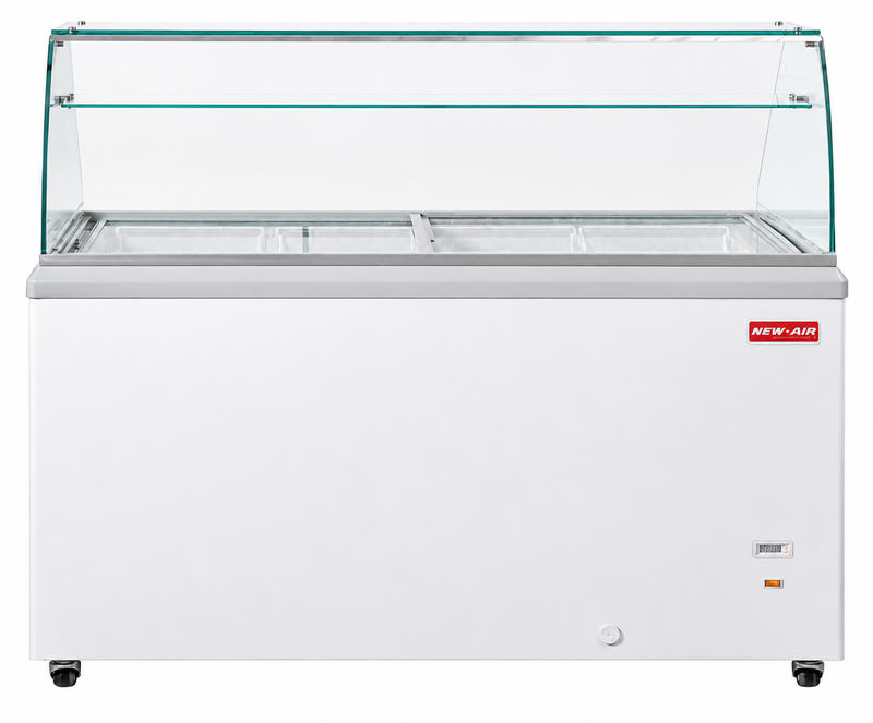 NEW AIR NIF-71-DC Commercial 71" Ice Cream Dipping Cabinet 19.4 Cu. Ft. - Ideal for Restaurants, Ice Cream Shops, Convenience Store & Grocery Stores