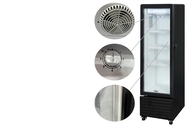 Coolasonic CS-145 Single Door 16.5" Wide Display Refrigerator