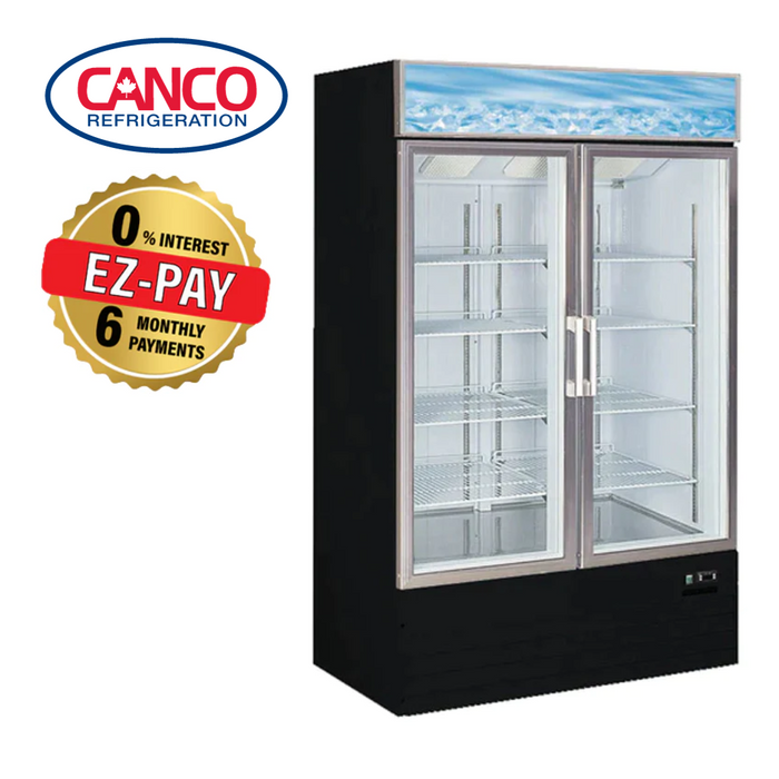 Canco MR-830 Double Swing Door 48" Wide Display Refrigerator