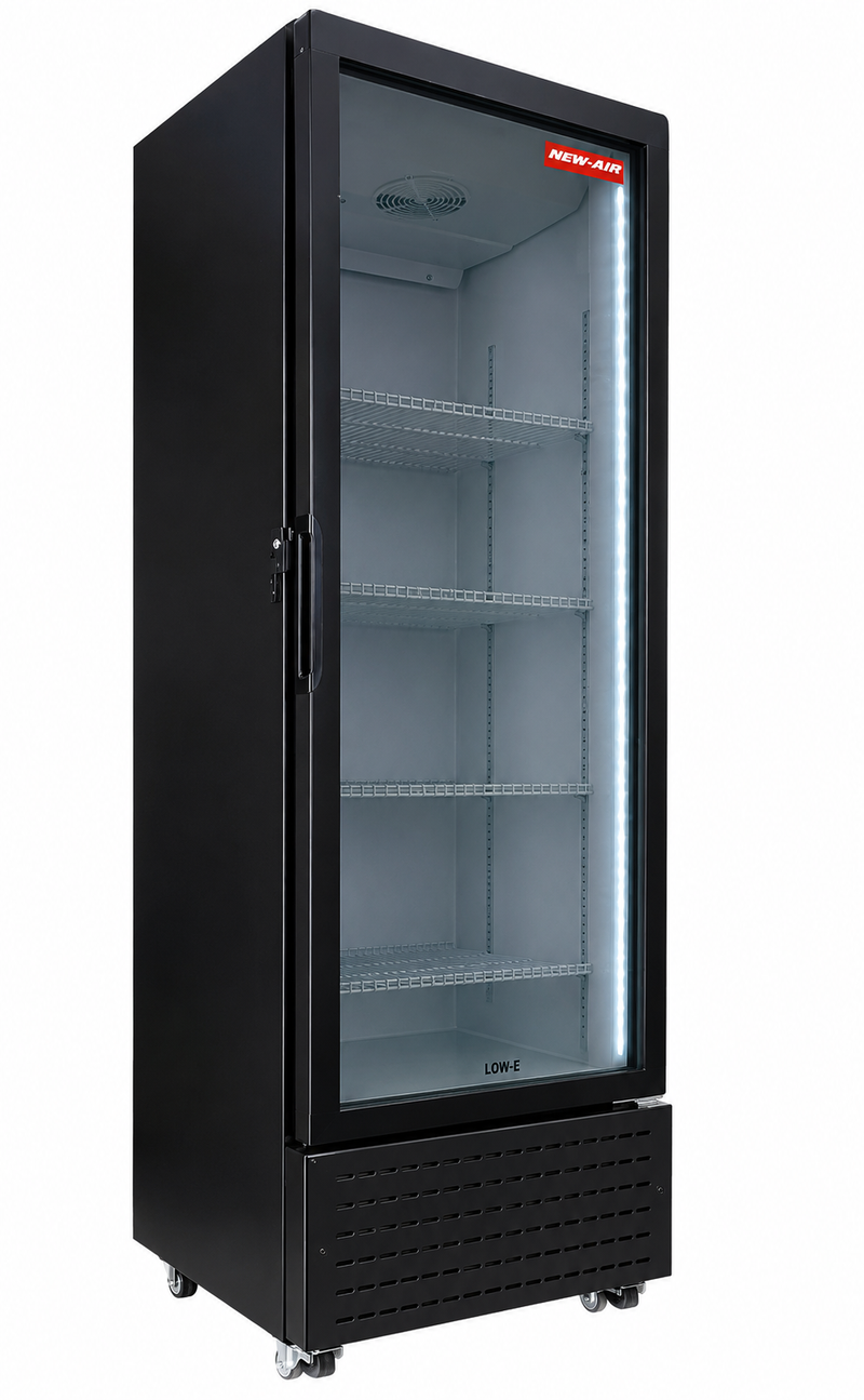 NEW AIR NGR-23-71H Commercial 23" Glass Door Refrigerator Merchandiser - Ideal for Convenience Stores, Front of House, Grocery Stores, Restaurants & Cafés