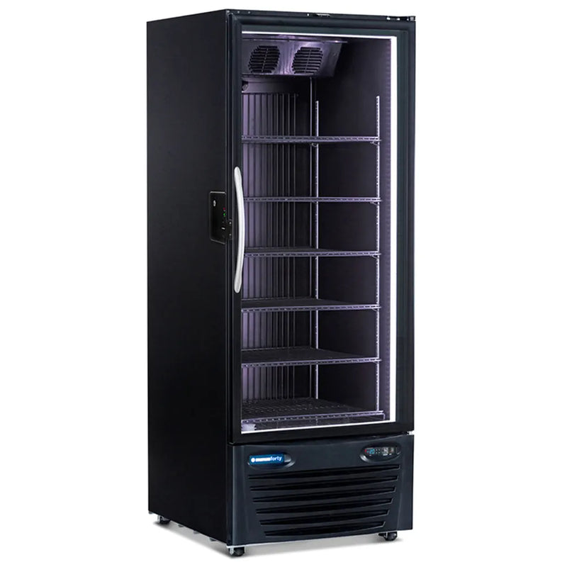 Minus Forty 22-USGF-F2-BK-BI Full Height Single Glass Door Freezer - Black Interior with Smartlock