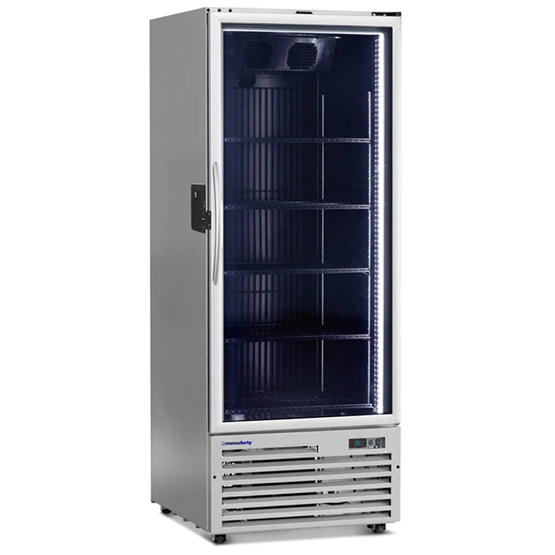 Minus Forty 22-USGR-F2-SL Full Height Single Glass Door Refrigerator - Silver with Smartlock