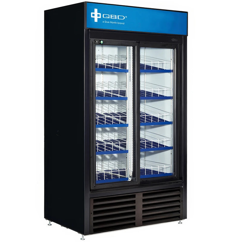QBD CD34-HC Refrigerator - 2 Glass Sliding Doors