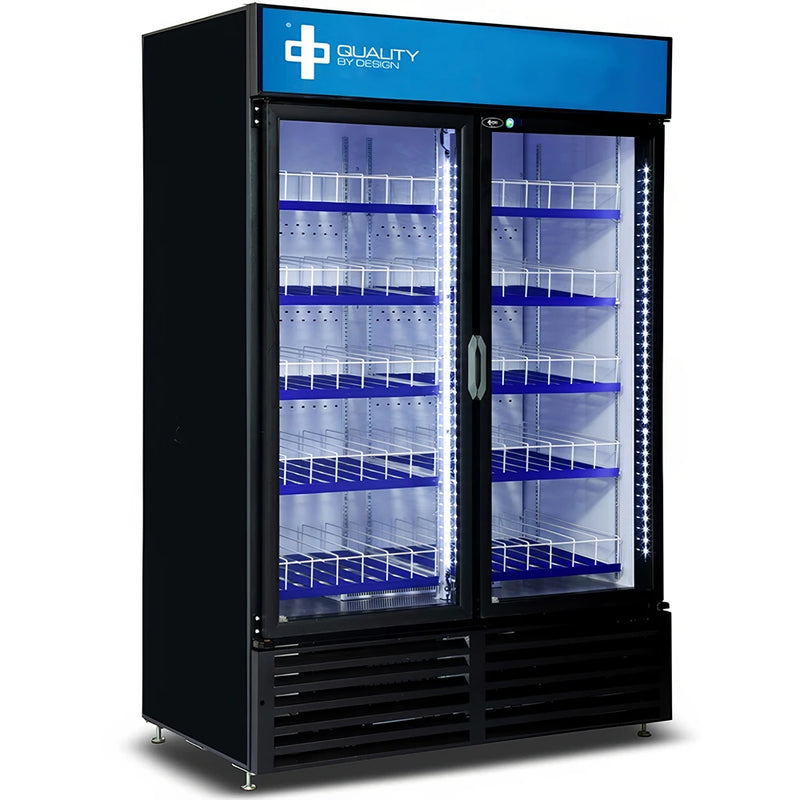 QBD CD47-HC Refrigerator - 2 Hinged Glass Doors