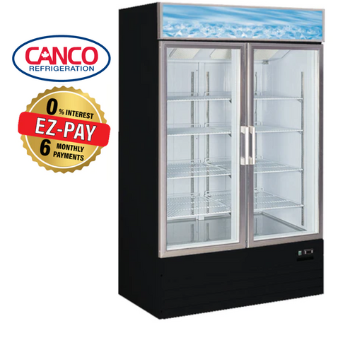 Canco MF-1270 Double Swing Door 53" Wide Display Freezer