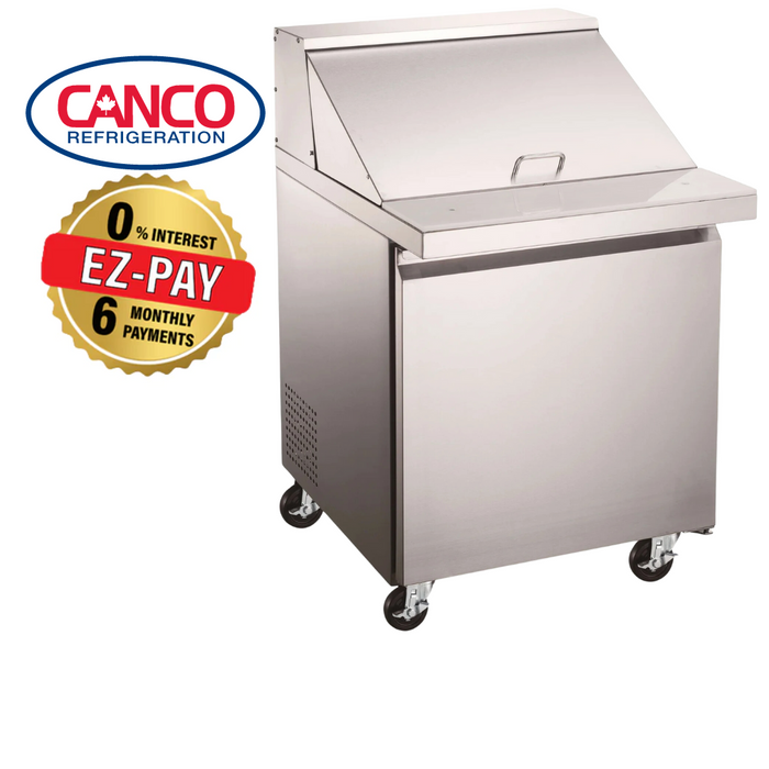 Canco SPM28-9 Single Door 28" Mega Top Refrigerated Sandwich Prep Table