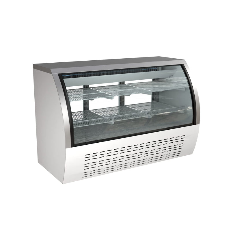 Canco DC-64 Curved Glass 64" Refrigerated Deli Case - White