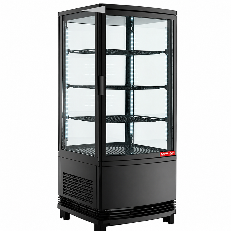 NEW AIR NCD-19-SV Commercial 19" Self-Serve Refrigerated Countertop Display Case - Ideal for Café's, Restaurants and Convenience Stores