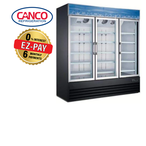 Canco MF-1500 Triple Swing Door 79" Wide Display Freezer