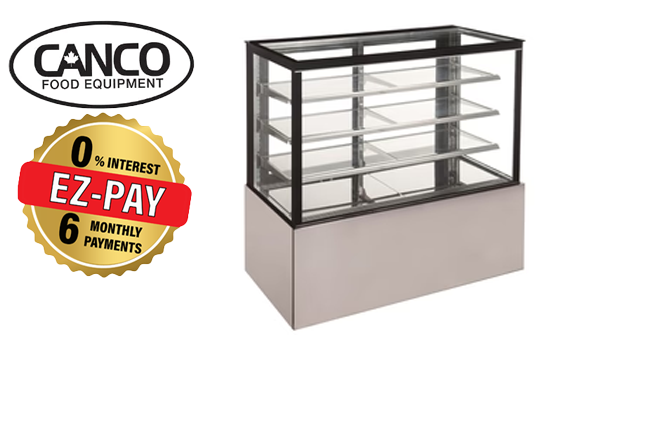 Canco PC-47-2 Flat Glass 2 Tier 48" Refrigerated Pastry Display Case