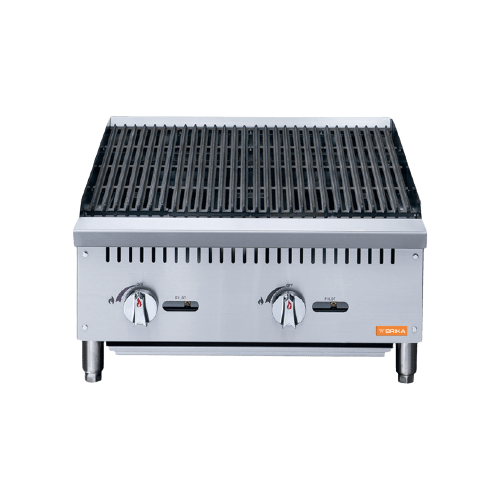 Brika BRB-24 Commercial 24" Charbroiler - Natural Gas/Propane Conversion Kit Included