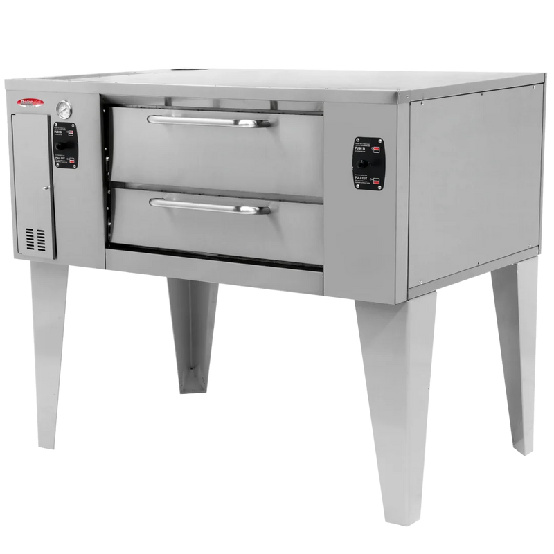 BakeMax BMBPD915 55” Wide Commercial Gas Pizza Stone Deck Oven
