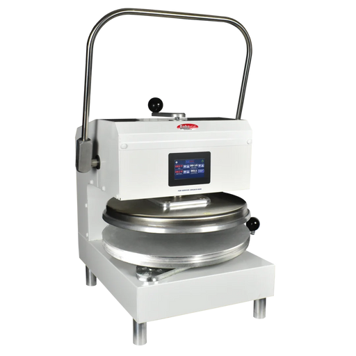 BakeMax BMDXMW Commercial Countertop White Powder Coat Manual Single Heat Dough Press