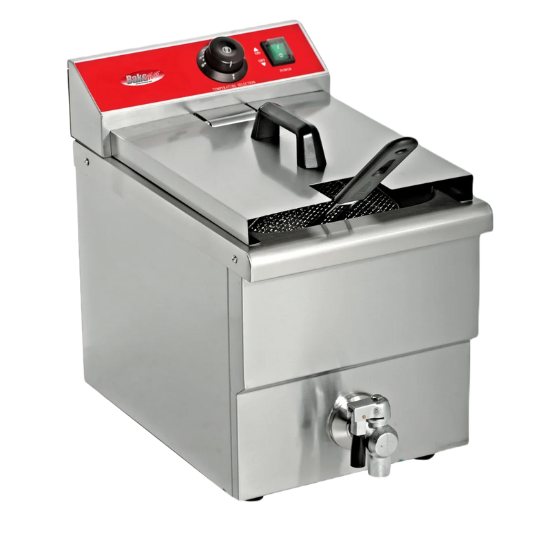 BakeMax BMFE010 Heavy Duty Countertop Single Mini Electric 6 Liter Fryer