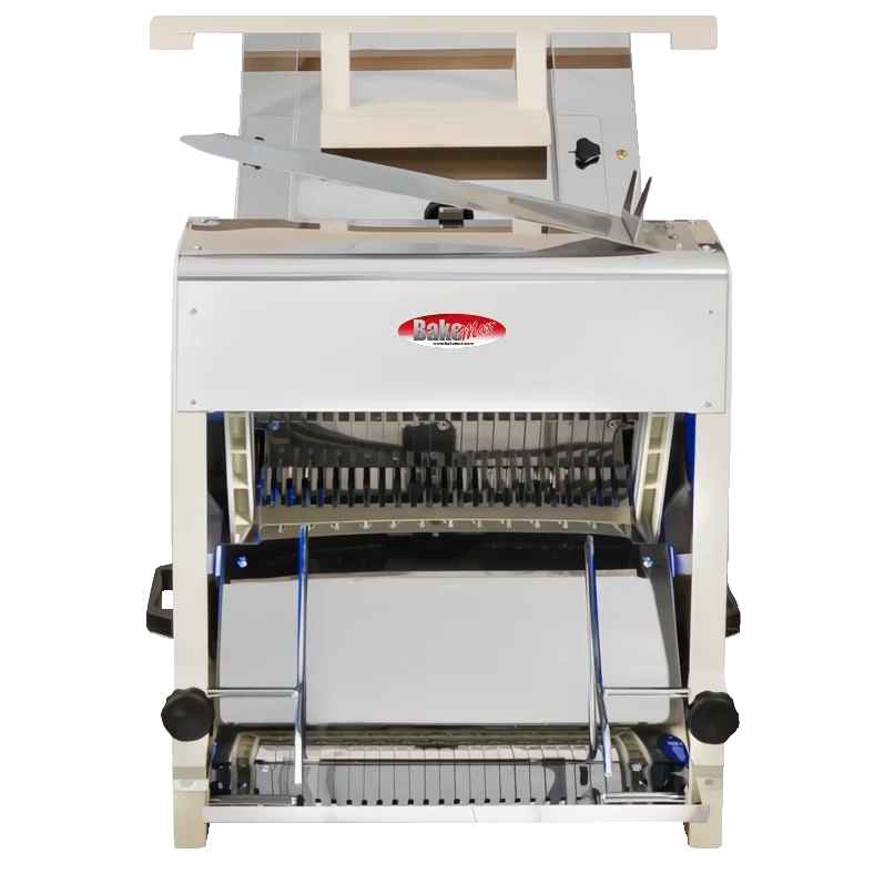 BakeMax BMGF001 Heavy Duty Countertop Bakery Gravity Feed Bread Slicer 7/16″ Slice Thickness 35 Blades