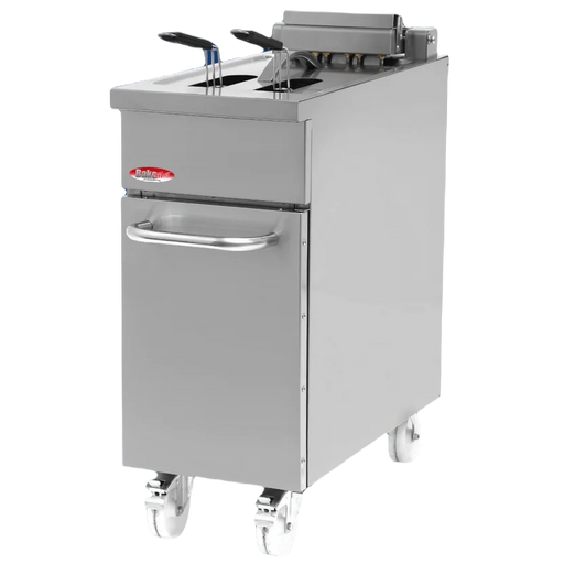 BakeMax BMPLS7FE010 Heavy Duty Commercial Electric Floor Model 18L / 40lbs. Fryer