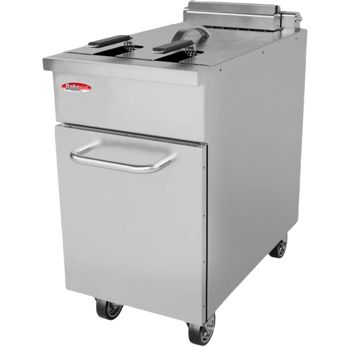 BakeMax BMPLS7FE020 Heavy Duty Commercial Electric Floor Model 22L / 50lbs. Fryer