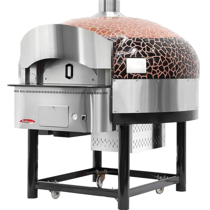 BakeMax BMSPO02 Commercial Floor Model Gas Rotating Pizza Oven